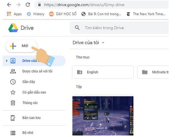 cách tạo google drive