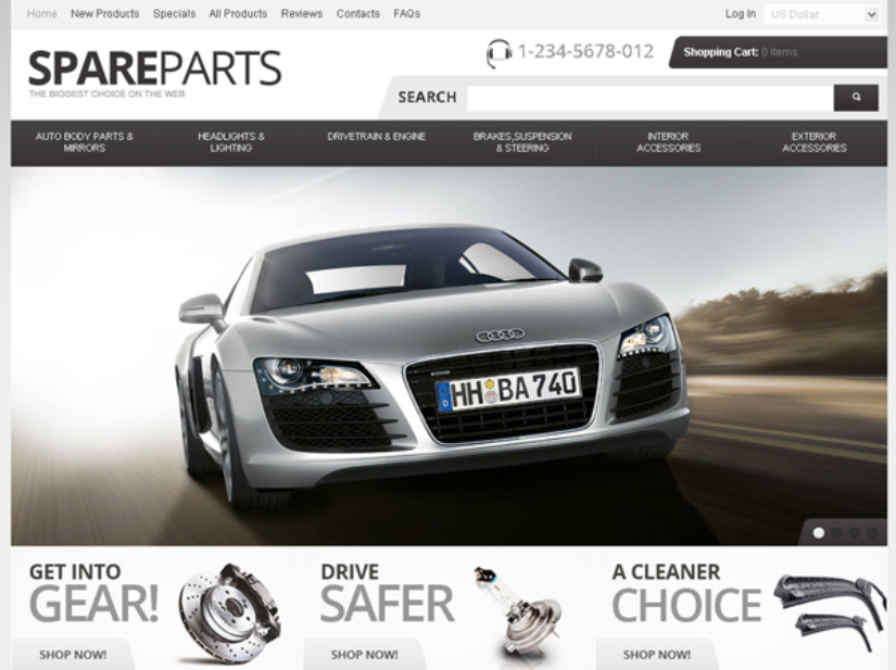 thiết kế website bán ô tô
